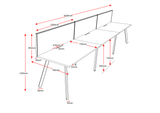 Eternity 3 Person Single Sided Workstation