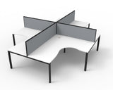 Deluxe Profile Leg Corner Workstation