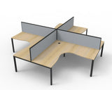 Deluxe Profile Leg Corner Workstation